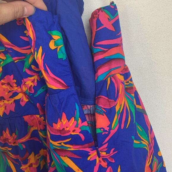 J crew women's size 4 small re imagined tropical blue tank new tie back resort b - Picture 9 of 13